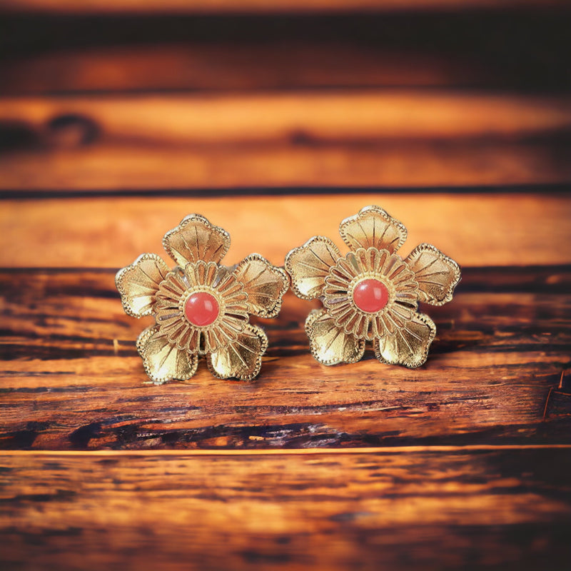 Camellia Flower Stud Earrings