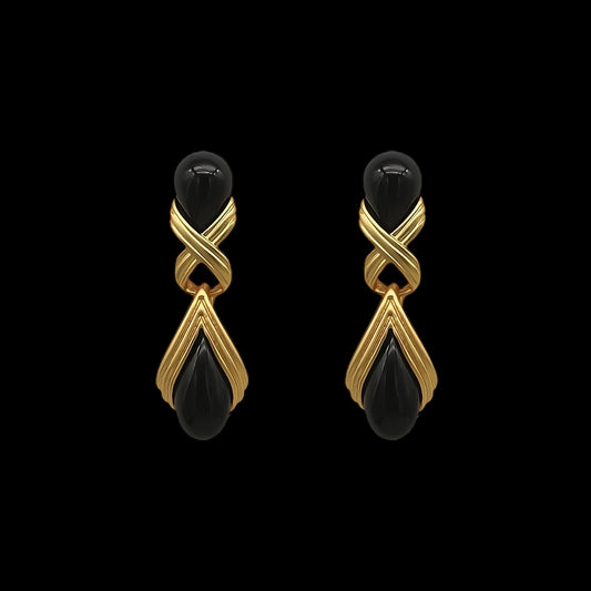 Vintage Design Classic Elegant Droplet Statement Earrings