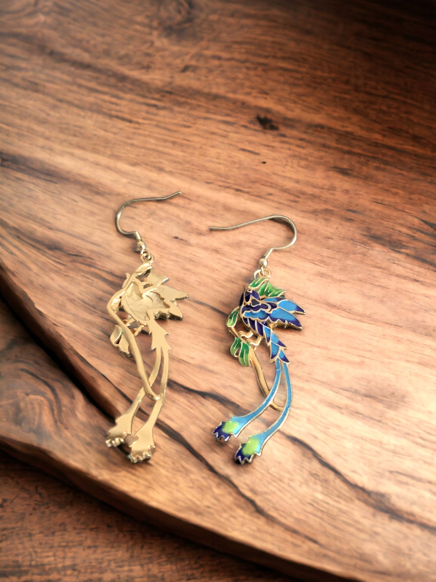 Phoenix on Branch Statement Earrings