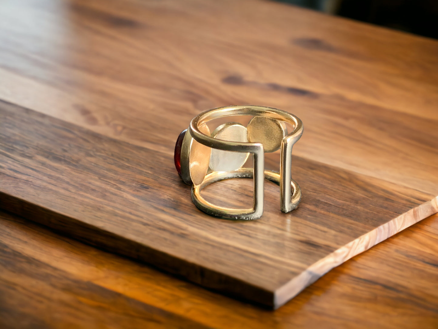Trio Gem Multi Stone Open Ring