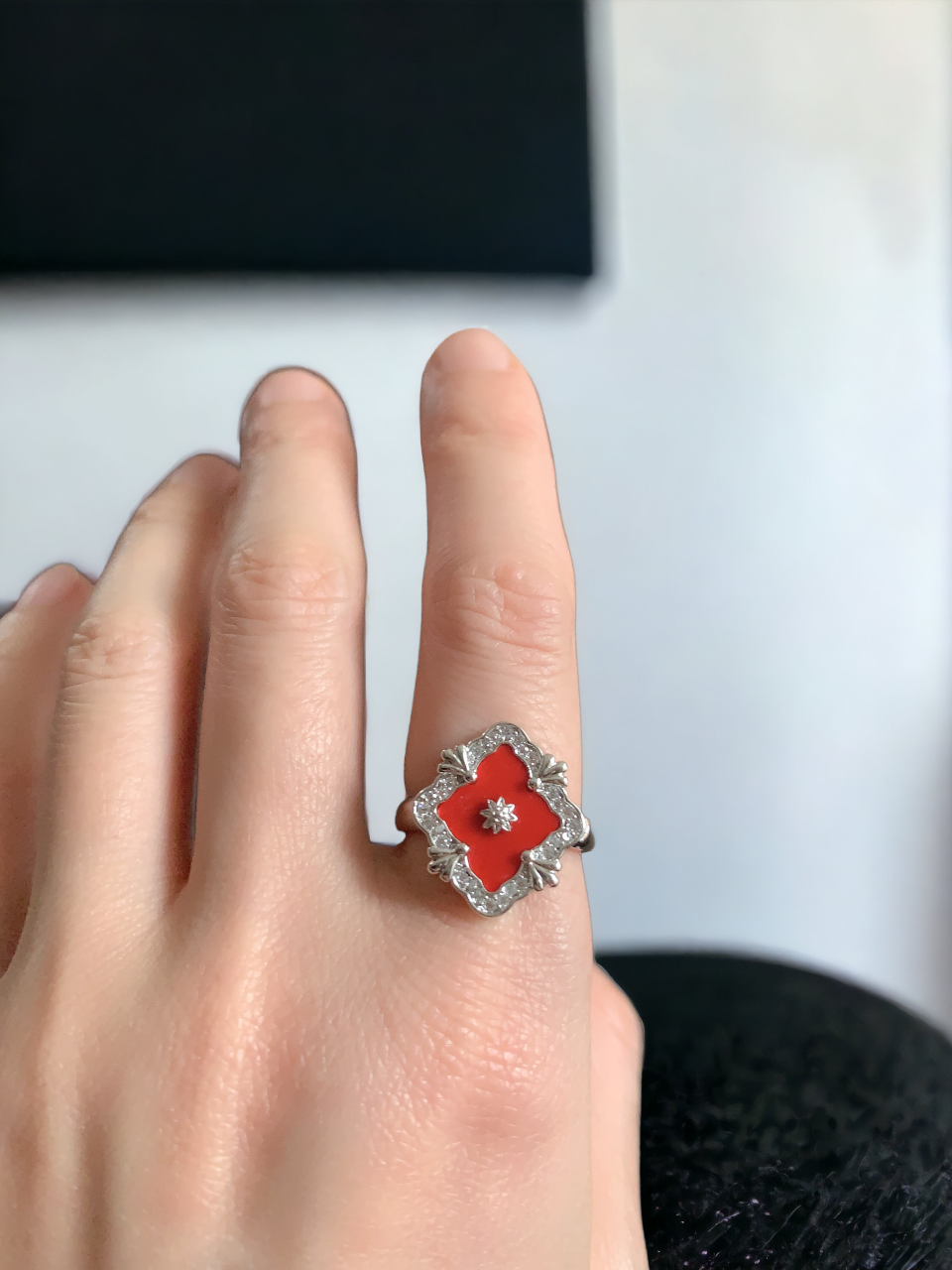 Lucky Clover Signet Floral Ring