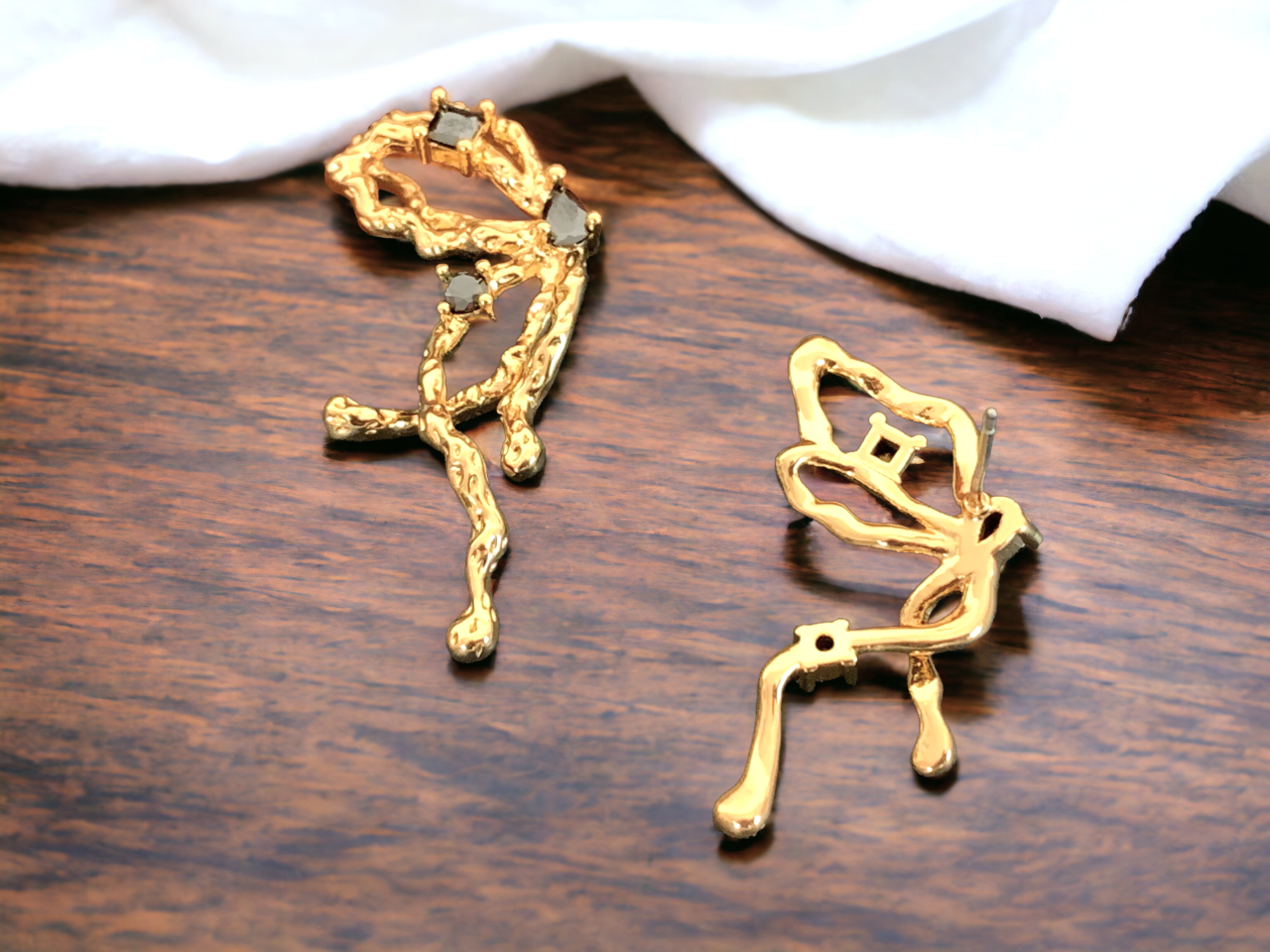 Mismatched Butterfly Wing Earrings