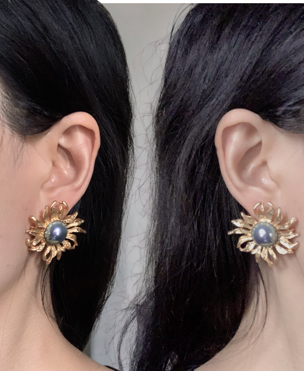 Sunflower Pearl Earrings