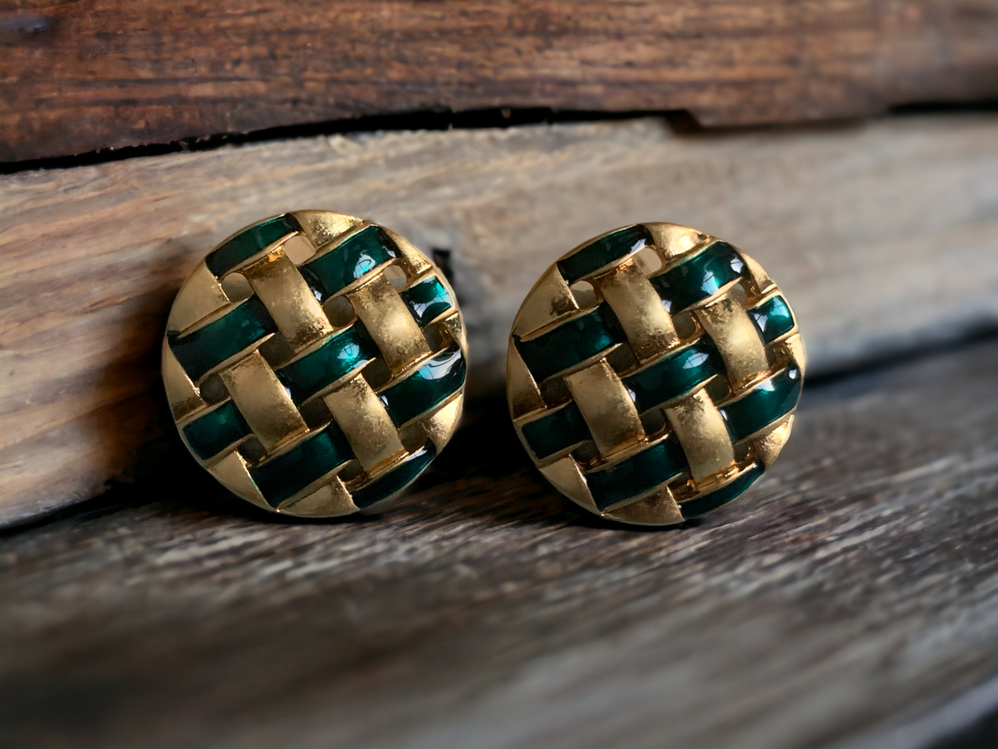 Braided Disk Earring