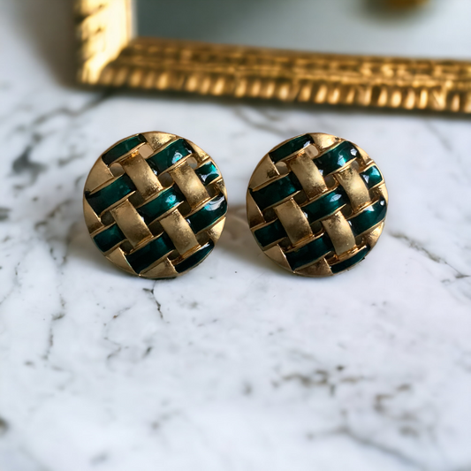 Braided Disk Earring
