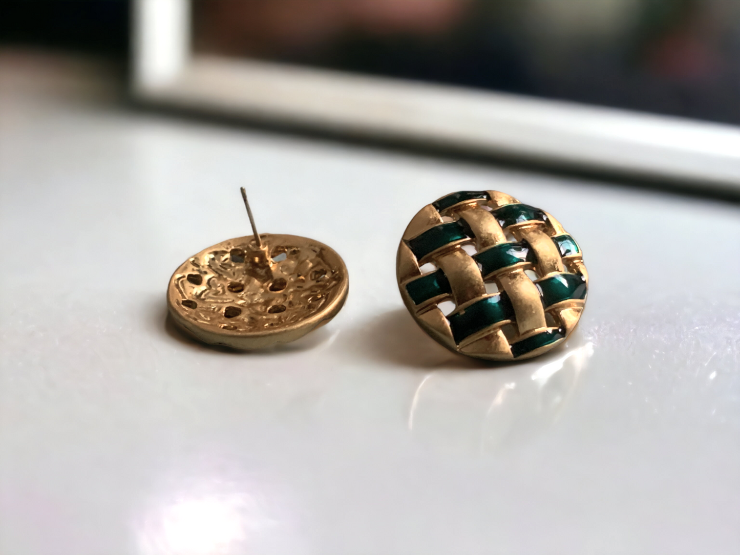 Braided Disk Earring