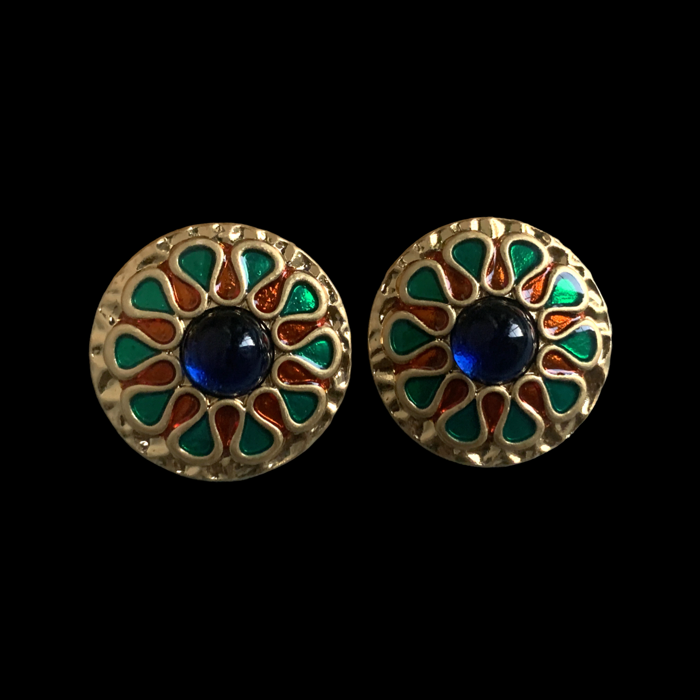 Maṇḍala Design Disk Earrings