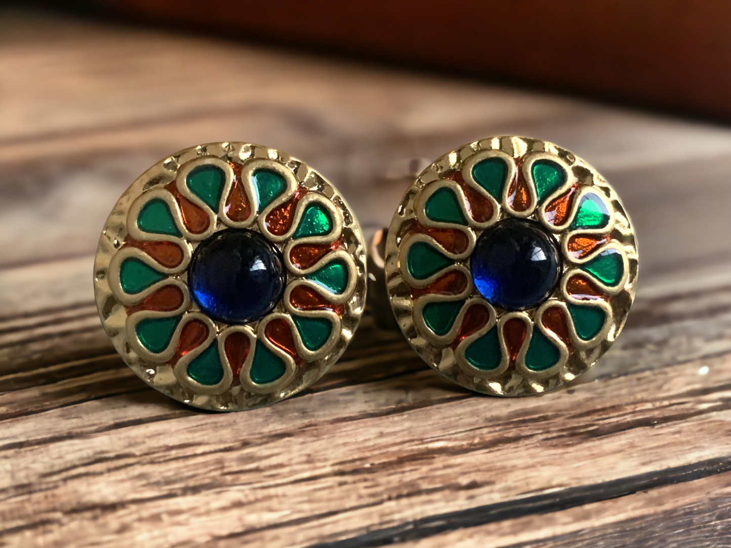 Maṇḍala Design Disk Earrings