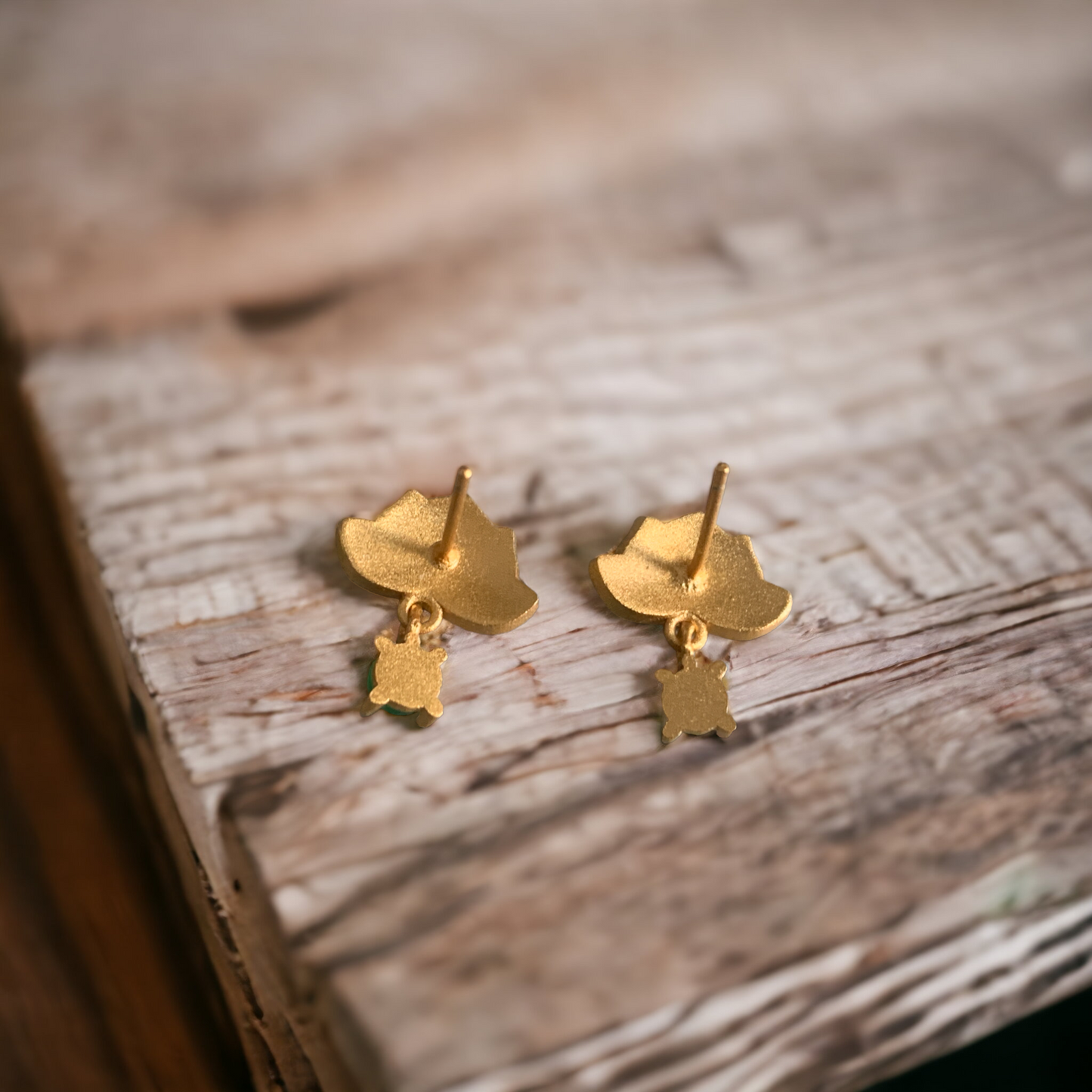 Lotus Flower Enamel Earrings