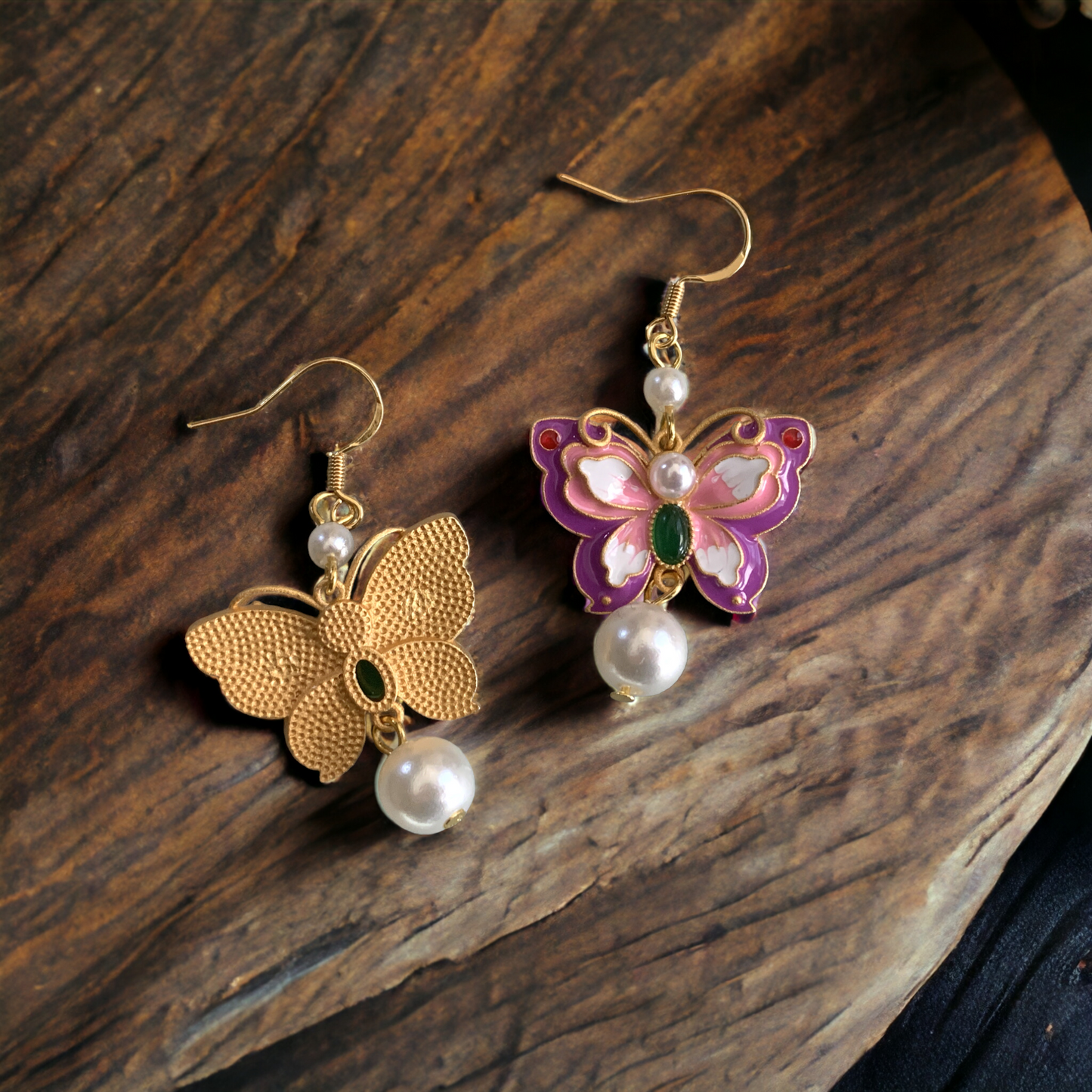Enamel Butterfly Earrings