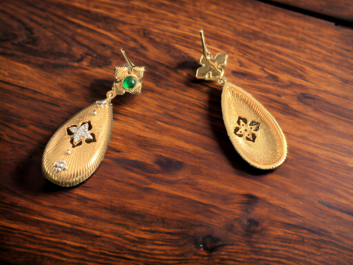 Lucky Clover Floral Statement Earrings