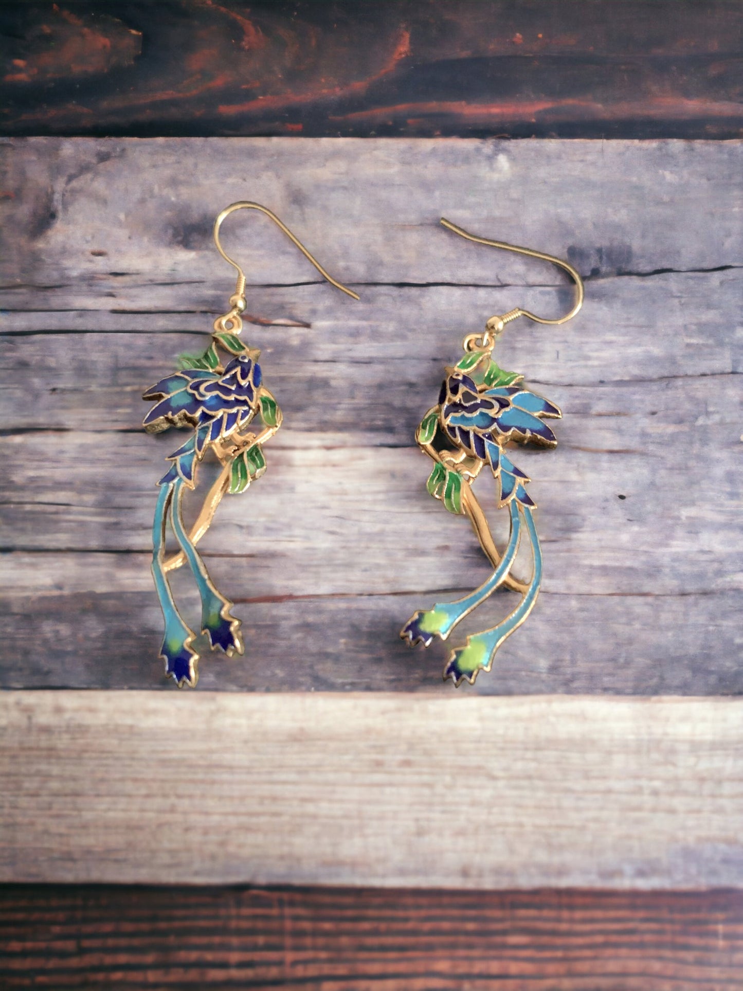Phoenix on Branch Statement Earrings