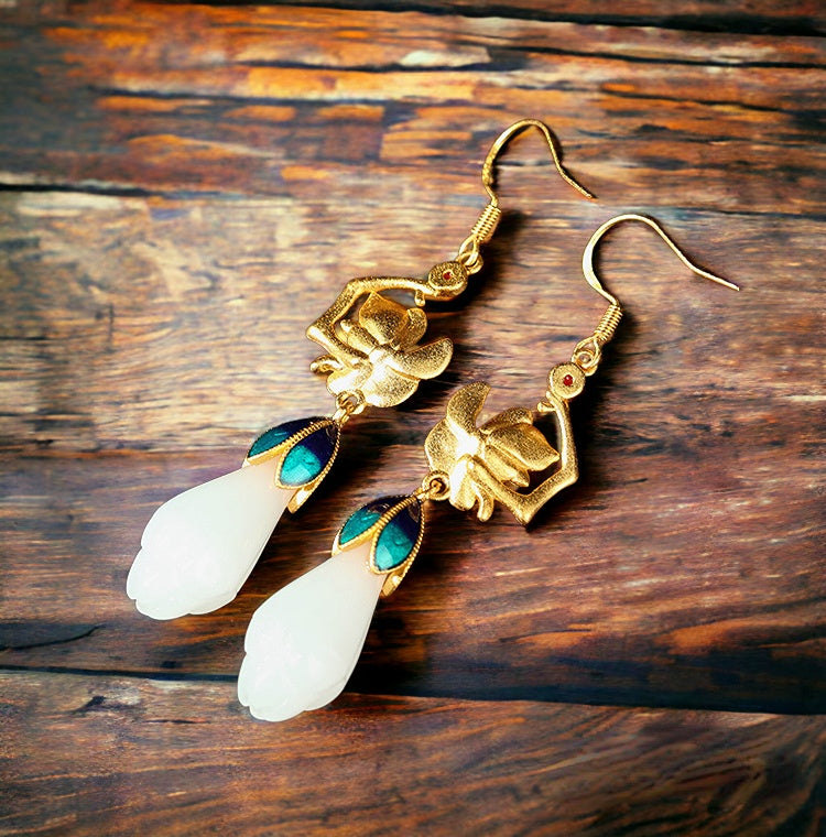 Floral Branch EnamelEarrings