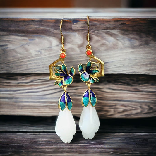 Floral Branch EnamelEarrings