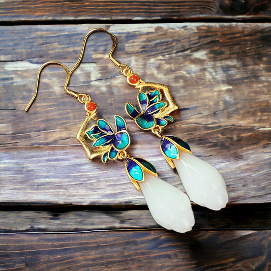 Floral Branch EnamelEarrings