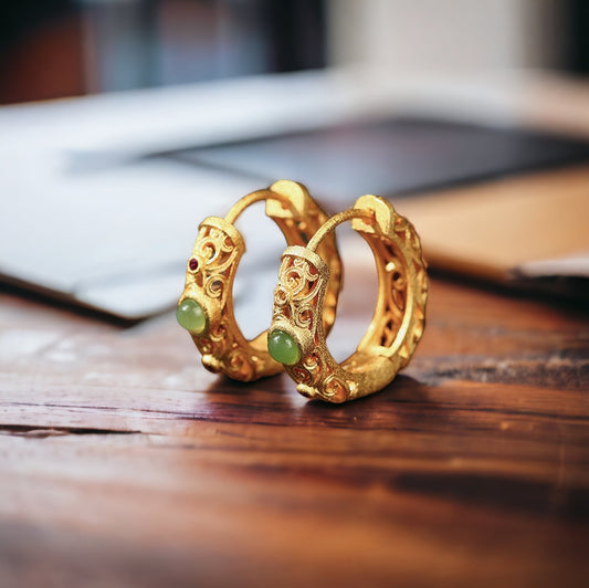 Vintage Style Huggie Hoop Earrings