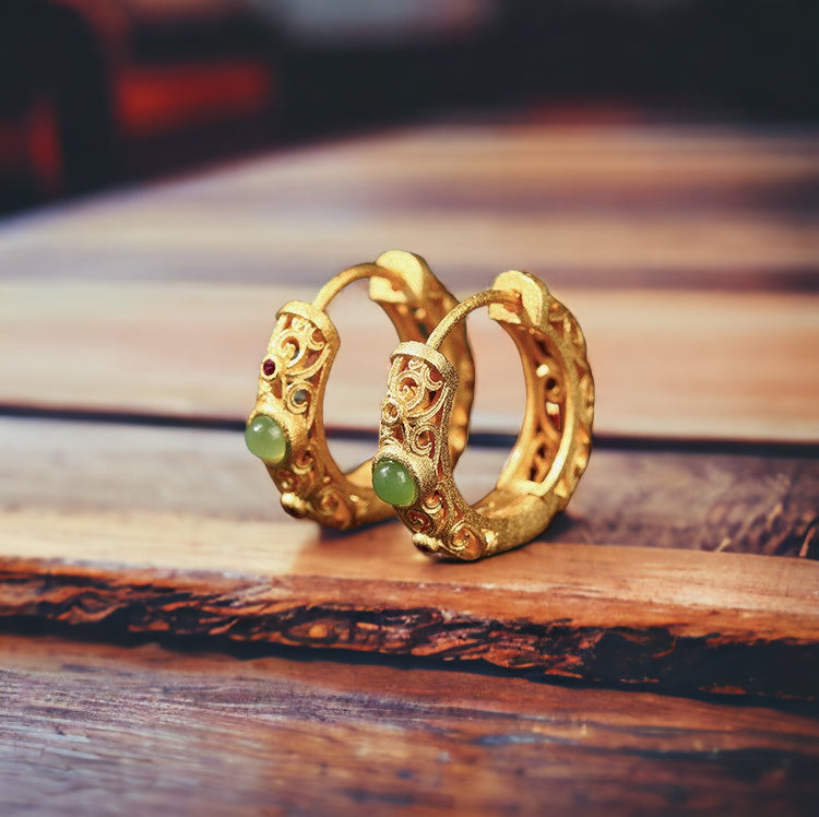 Vintage Style Huggie Hoop Earrings