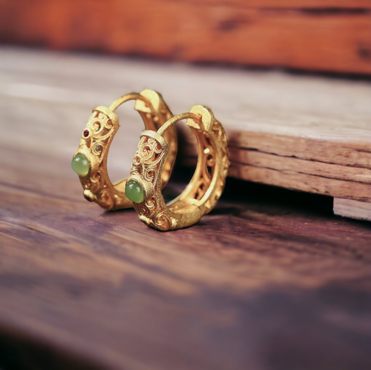 Vintage Style Huggie Hoop Earrings