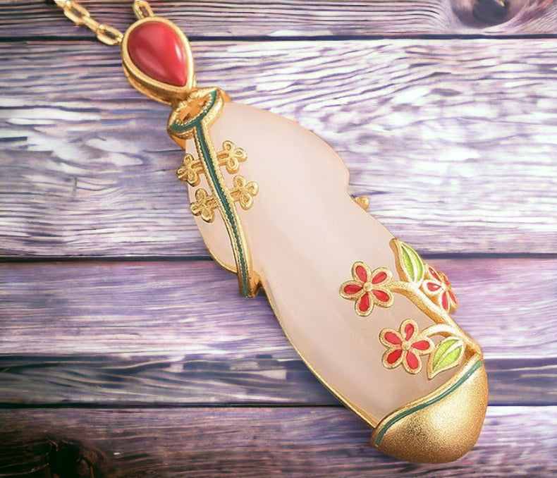 Victorian Dress Inspired Jade Necklace