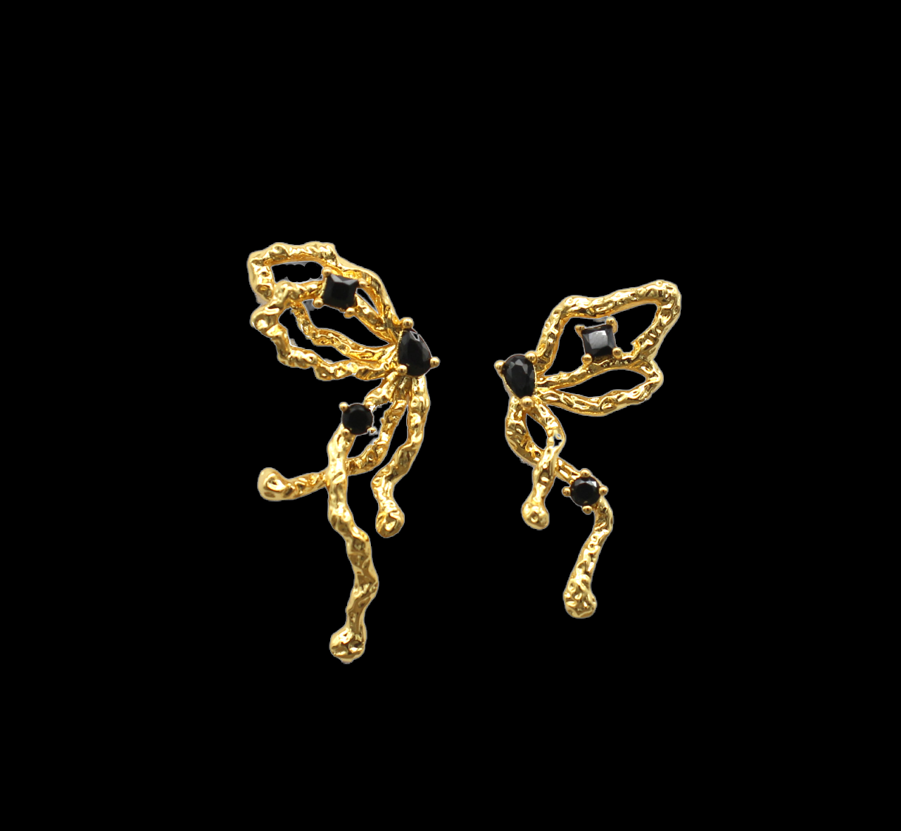 Mismatched Butterfly Wing Earrings
