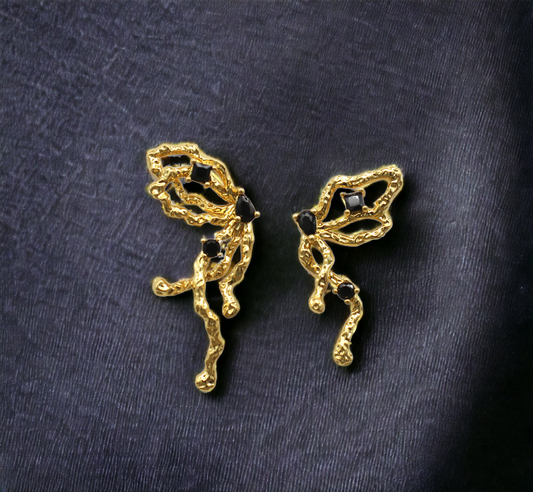 Mismatched Butterfly Wing Earrings