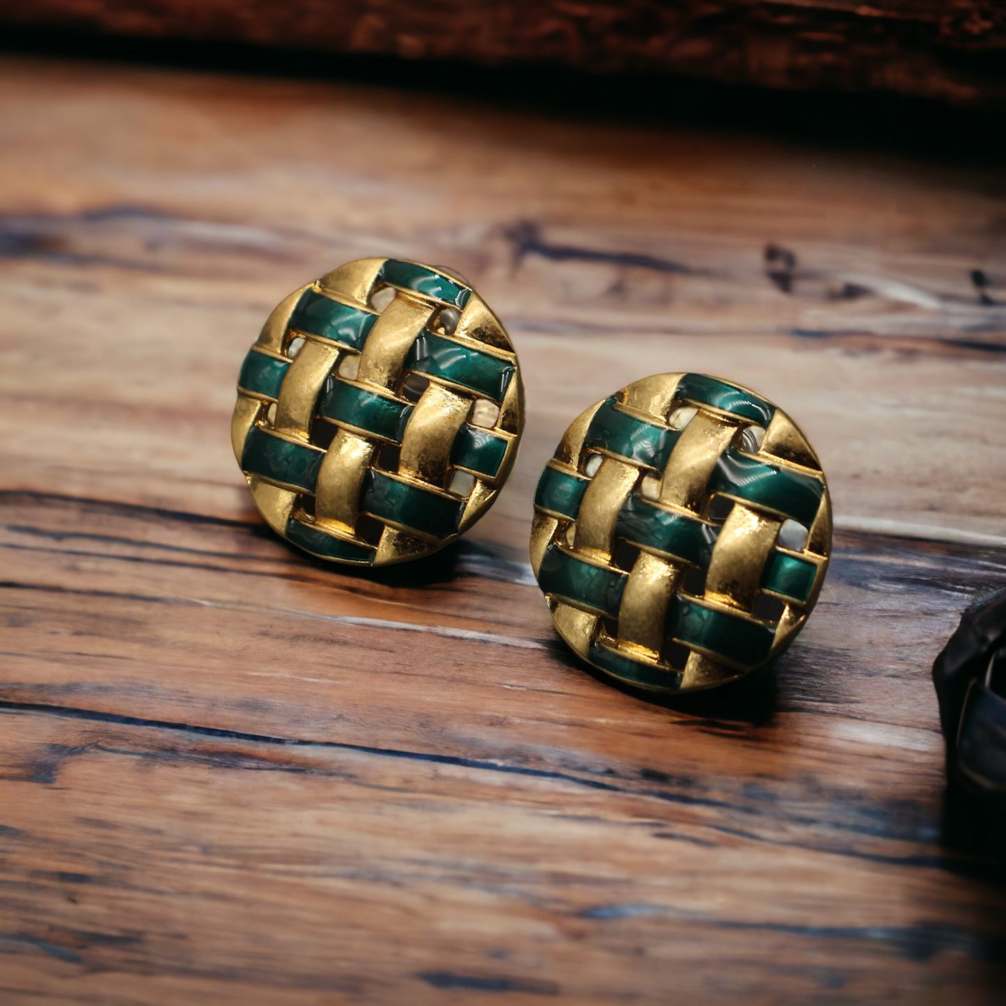 Braided Disk Earring