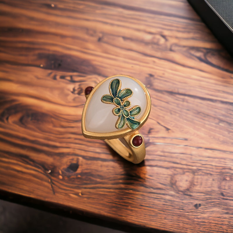 Heart Shaped Cloisonne Ring