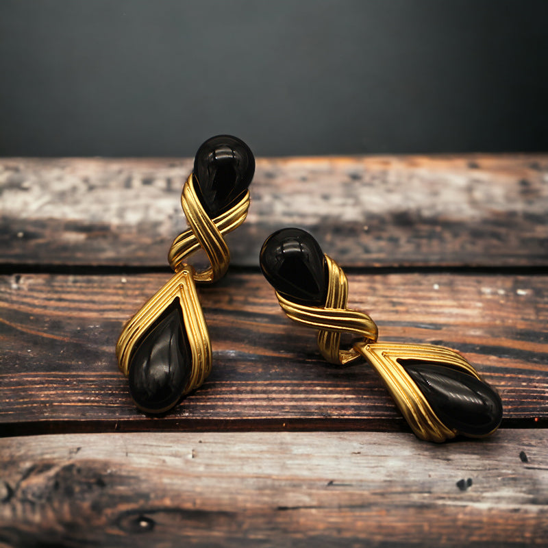 Vintage Design Classic Elegant Droplet Statement Earrings
