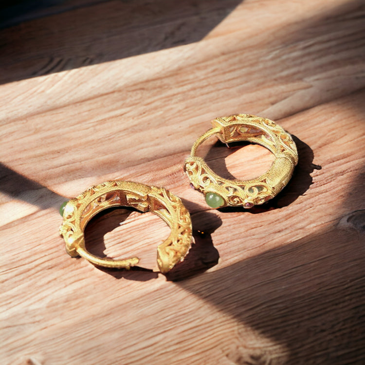 Vintage Style Huggie Hoop Earrings