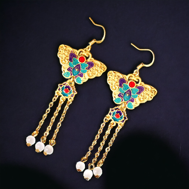 Butterfly Tassel Drop Earrings