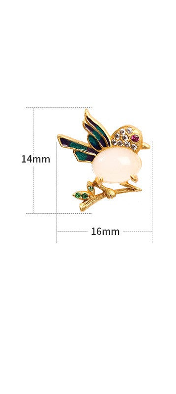 Magpie Enamel Stud Earrings