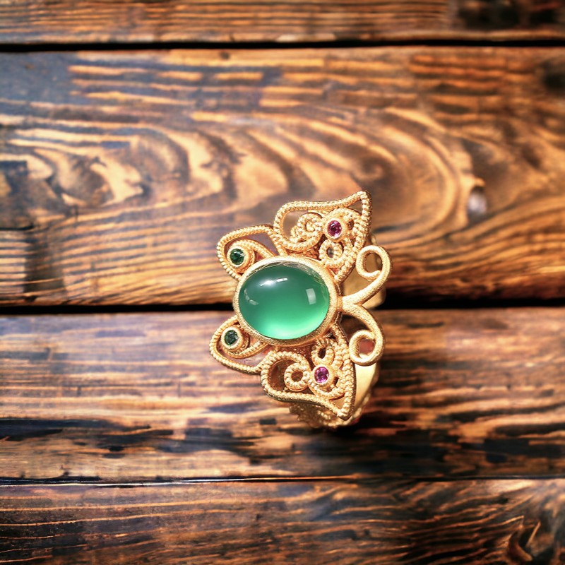 Vintage Style Hollow out Butterfly Statement Ring