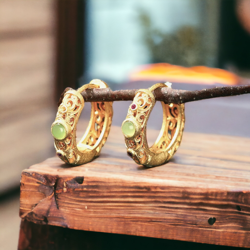 Vintage Style Huggie Hoop Earrings