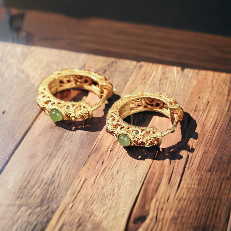 Vintage Style Huggie Hoop Earrings
