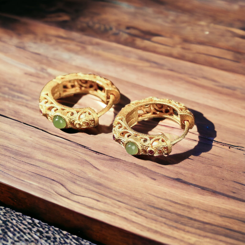 Vintage Style Huggie Hoop Earrings
