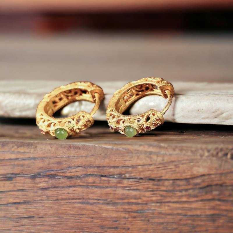 Vintage Style Huggie Hoop Earrings