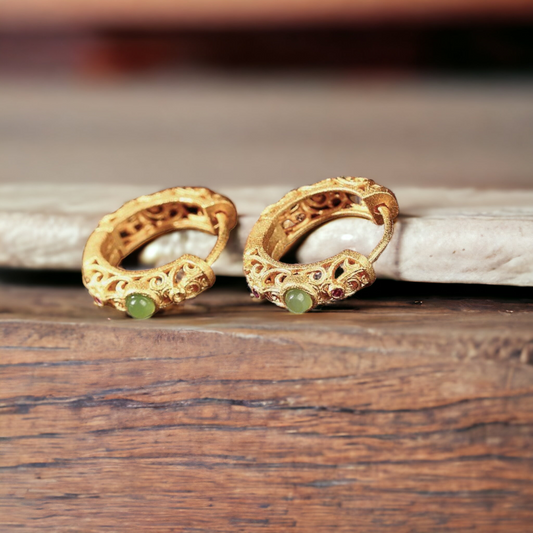 Vintage Style Huggie Hoop Earrings