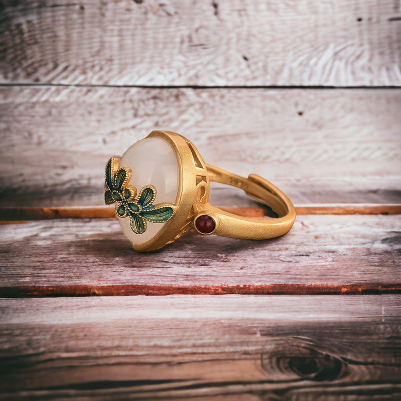 Heart Shaped Cloisonne Ring