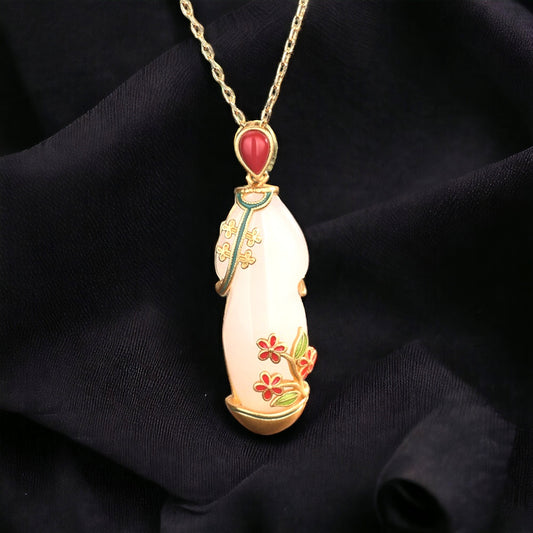 Victorian Dress Inspired Jade Necklace