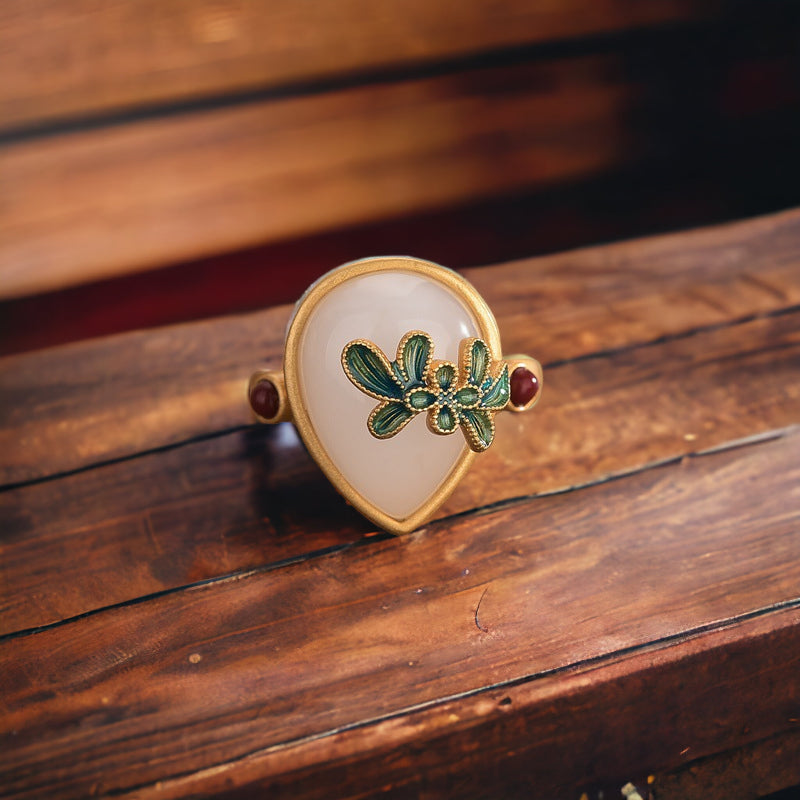 Heart Shaped Cloisonne Ring