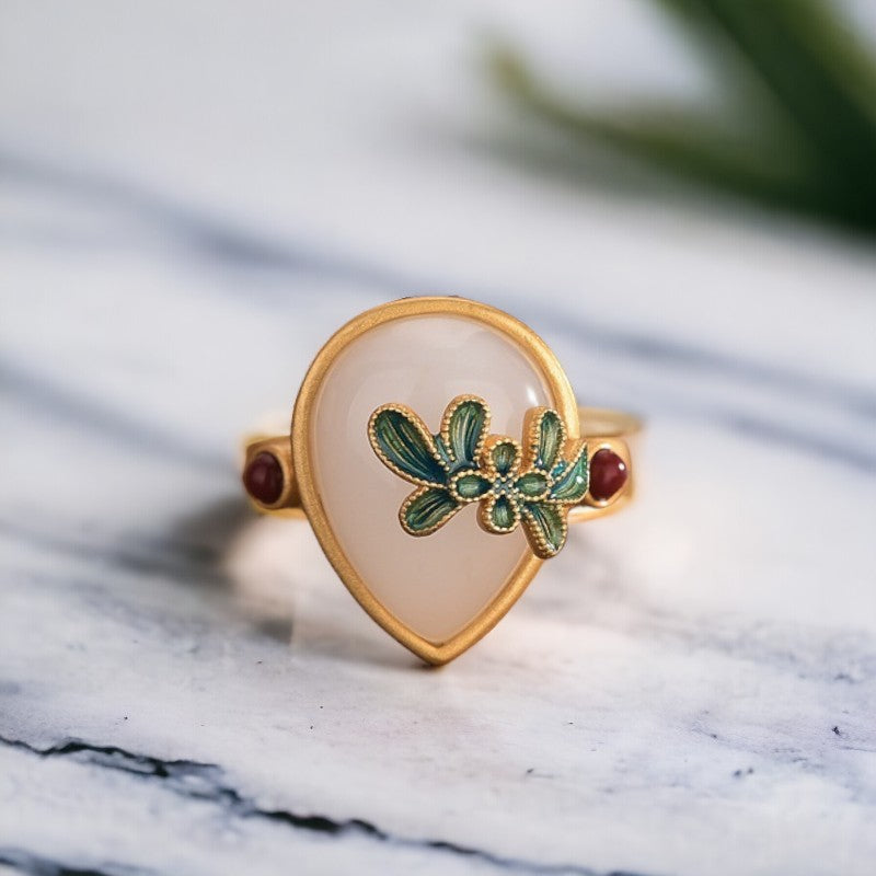 Heart Shaped Cloisonne Ring