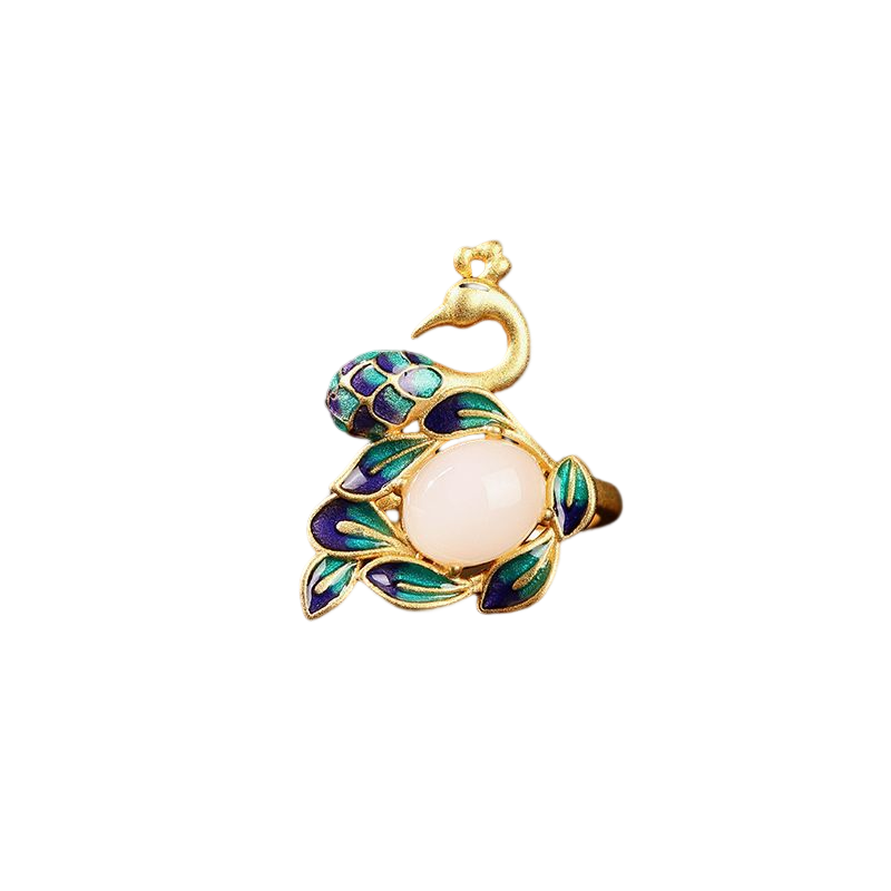 Vintage Style Phoenix Enamel Ring