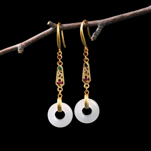 Vintage Style Donut Drop Earrings