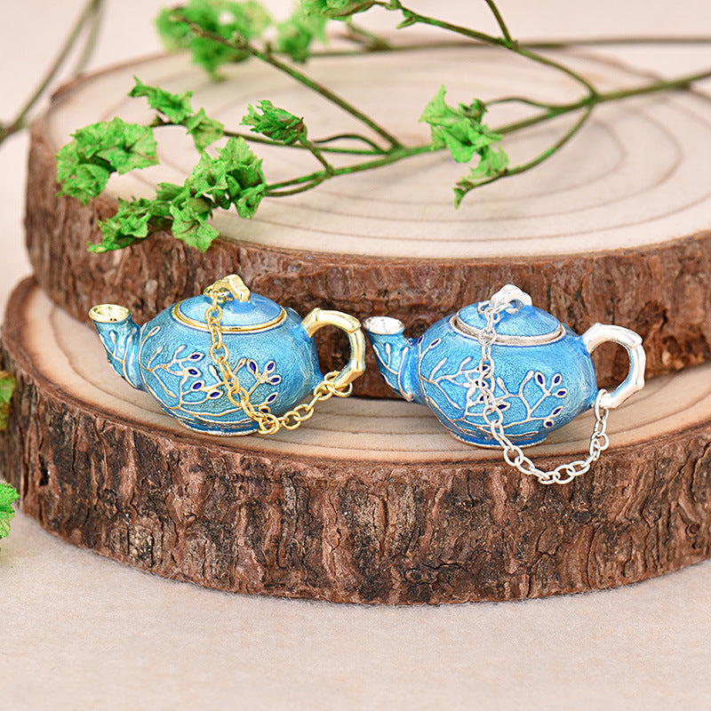 Cloisonne Teapot Necklace