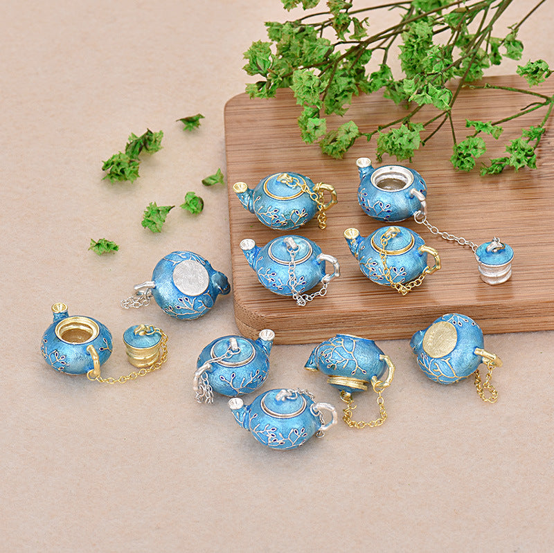 Cloisonne Teapot Necklace