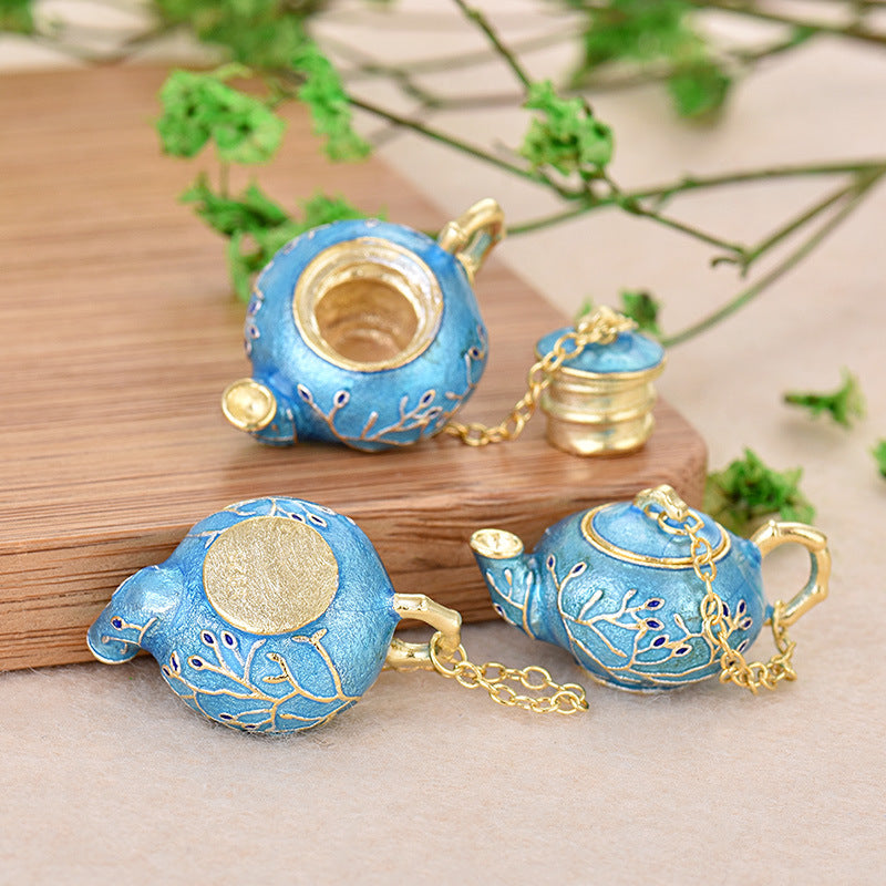 Cloisonne Teapot Necklace