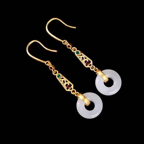 Vintage Style Donut Drop Earrings