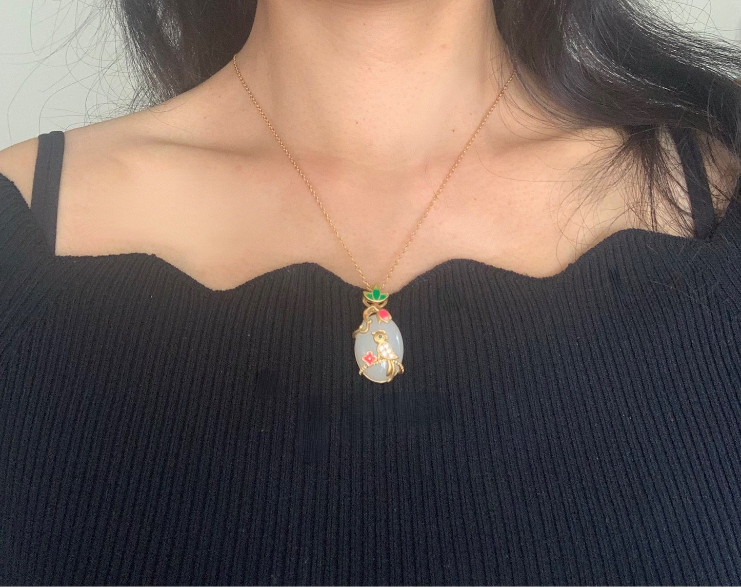 Magpie Floral Vintage Style Necklace