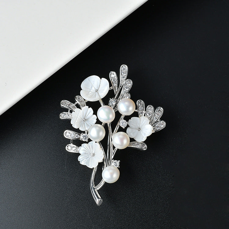 Tree Shape Leaf Floral Pin Brooch