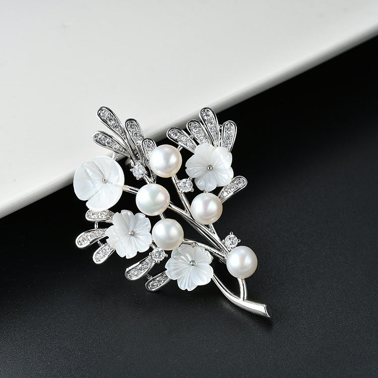 Tree Shape Leaf Floral Pin Brooch